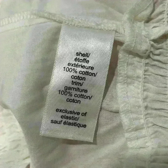 NWT Maurice’s Short Sleeve Eyelet Wrap Blouse Ivory Smocked Waist Cotton Size XL - Picture 6 of 9